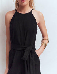 Rosa Double Cloth Jumpsuit-Black / Boden Discount
