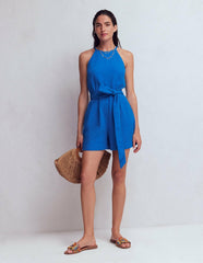 Rosa Double Cloth Playsuit-Kingfisher Blue / Boden On sale