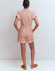 Kay Denim Playsuit-Red Tram Stripe / Boden Sale