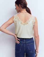 Ara Silk Blend Lace Cami-Ivory / Boden Outlet