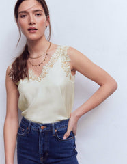 Ara Silk Blend Lace Cami-Ivory / Boden Outlet