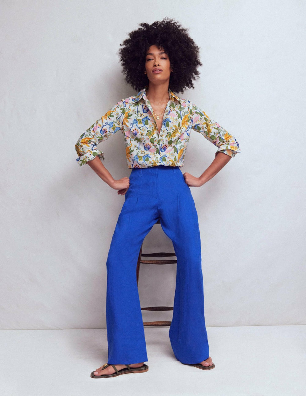 Sienna Cotton Shirt-Multi, Tropical Safari / Boden Discount