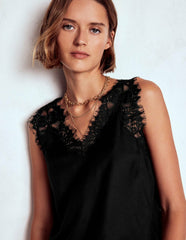 Ara Silk Blend Lace Cami-Black / Boden