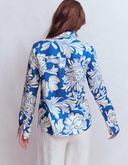 Sienna Linen Shirt-Blue, Botanical Flourish / Boden On sale