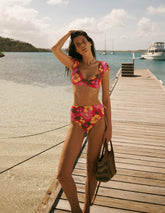 Sweetheart Sleeve Bikini Top-Red, Radiant Bloom / Boden Discount