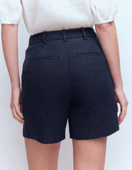 Belgravia Linen Shorts-Navy / Boden