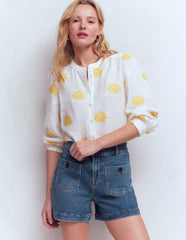 Primrose Denim Shorts-Mid Vintage / Boden Outlet