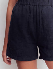 Pull On Double Cloth Shorts-Navy / Boden On sale