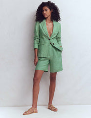 Kensington Linen Shorts-Aloe Green Chambray / Boden us