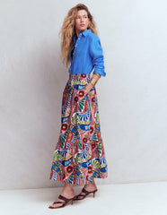 Abigail Poplin Maxi Skirt-Multi, Enchanted Paisley / Boden On sale