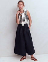 Emma Linen Maxi Skirt-Navy / Boden Online