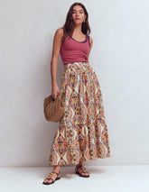 Abigail Poplin Maxi Skirt-Multi, Enchanted Gardenia / Boden Outlet