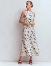 Miriam Linen Maxi Skirt-Ivory, Painted Dot / Boden Discount