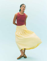 Valentina Linen Skirt-Buttercream / Boden Sale