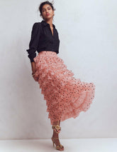 Tulle Tiered Skirt-Pink Painted Dot / Boden