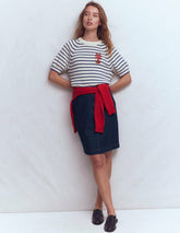 Straight Denim Skirt-Indigo / Boden Online