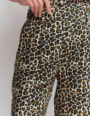 Kensington Linen Shorts-Almond Milk, Cheetah Pop / Boden Outlet