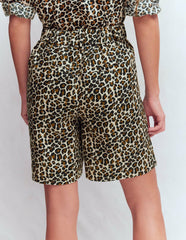 Kensington Linen Shorts-Almond Milk, Cheetah Pop / Boden Outlet