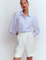 Kensington Linen Shorts-White / Boden