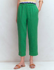 Double Cloth Crop Pants-Shamrock Green / Boden Discount