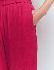 Double Cloth Crop Pants-Pomegranate / Boden us