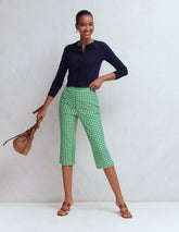Capri Pants-Rich Emerald, Gingham / Boden