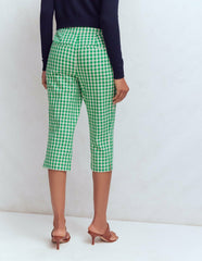 Capri Pants-Rich Emerald, Gingham / Boden