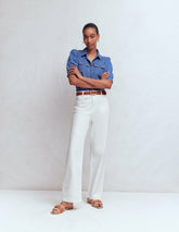 Straight Leg Pocket Jeans-White / Boden Discount