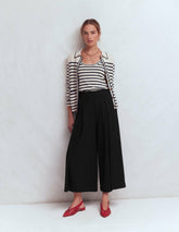 Single Pleat Ponte Culotte-Black / Boden