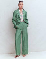 Belgravia Linen Pants-Aloe Green Chambray / Boden Online