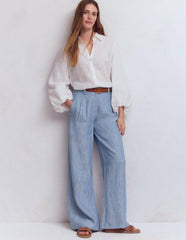 Kensington Linen Pants-Blue Chambray / Boden