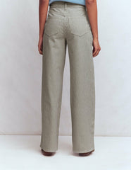 High Rise Wide Leg Jeans-Blue Stripe / Boden Online