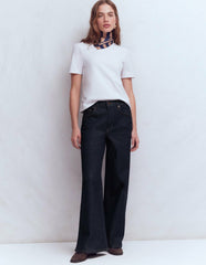 High Rise Wide Leg Jeans-Indigo Rinse / Boden On sale