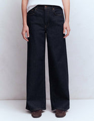 High Rise Wide Leg Jeans-Indigo Rinse / Boden On sale