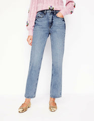 High Rise Straight Leg Jeans-Light Vintage / Boden Online