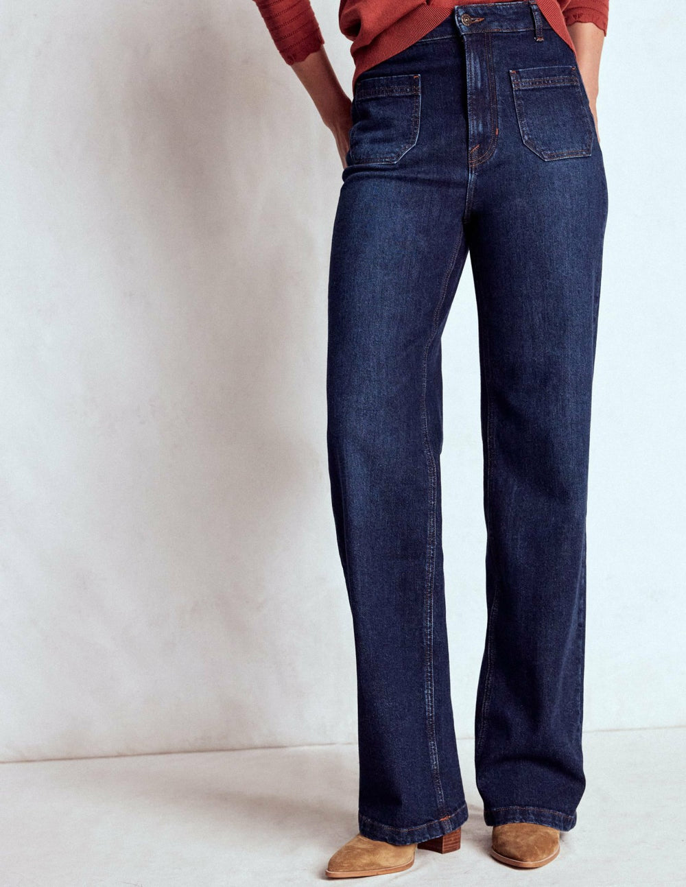 Straight Leg Pocket Jeans-Dark Vintage / Boden Outlet