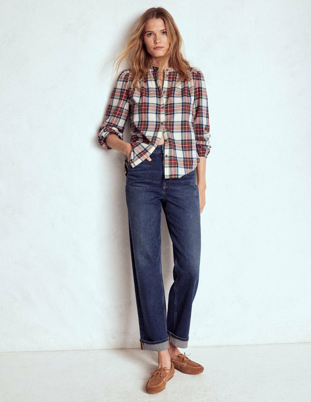 Mid Rise Straight Leg Jeans-Dark Vintage / Boden us