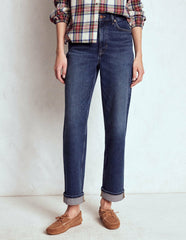 Mid Rise Straight Leg Jeans-Dark Vintage / Boden us