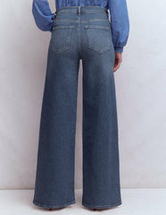 High Rise Wide Leg Jeans-Mid Vintage / Boden