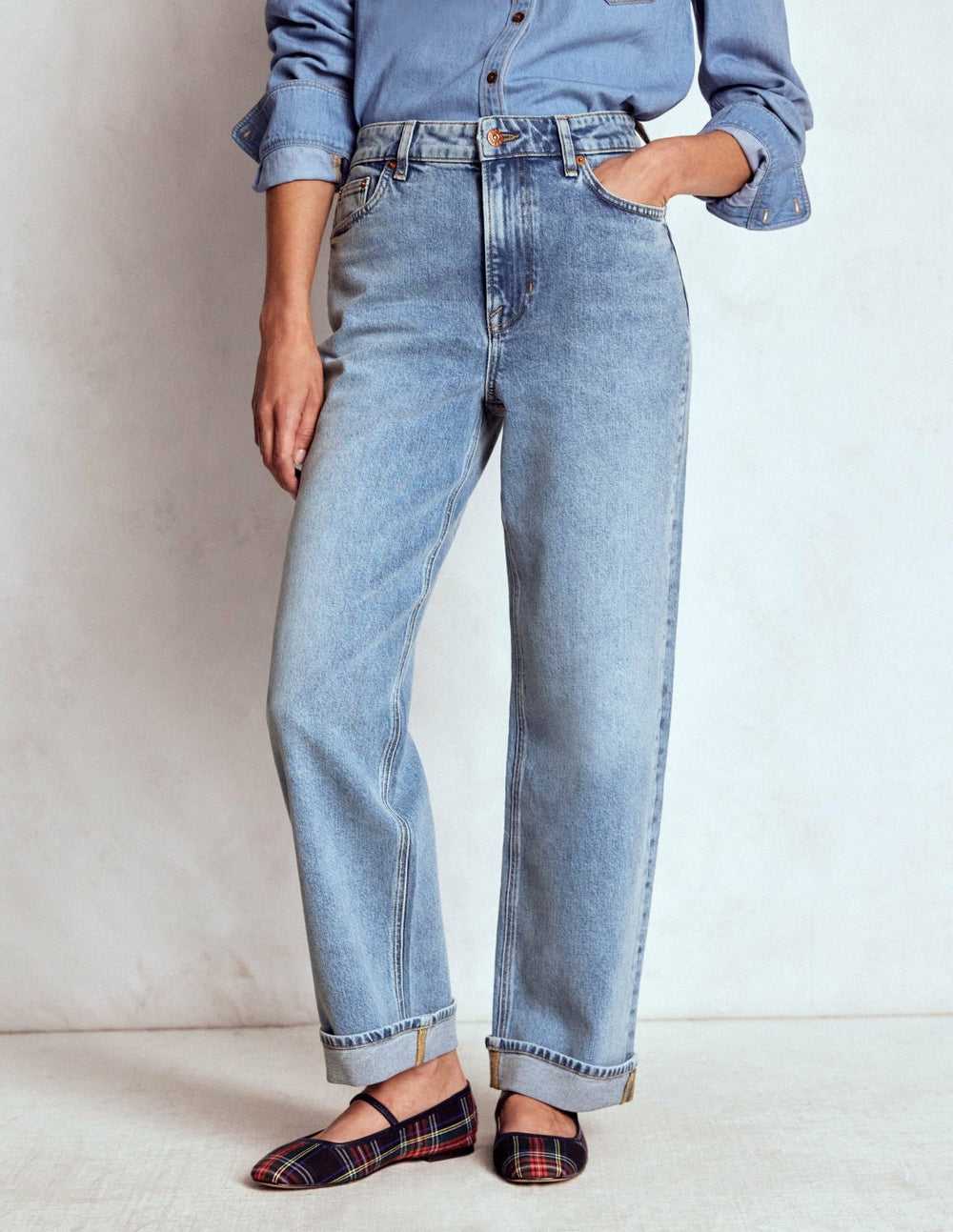 Mid Rise Straight Leg Jeans-Light Vintage / Boden Online