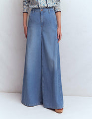 High Rise Palazzo Jeans-Light Wash / Boden us