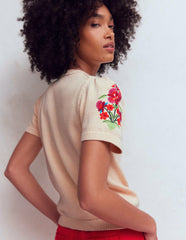 Monica Knitted T-Shirt-Ivory / Boden Discount