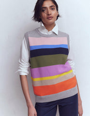 Lucy Cotton Vest-Multi, Rainbow / Boden On sale