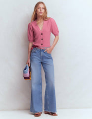 Hayley Cotton V-neck Cardigan-Dusty Rose / Boden us