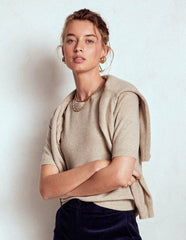 Eva Cashmere T-Shirt-Chinchilla Melange / Boden Sale