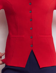 Short Sleeve Knitted Jacket-Red / Boden Discount