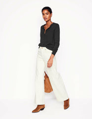 Emilia Cotton Crew Cardigan-Black / Boden Outlet