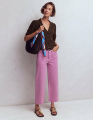 Hayley Cotton V-neck Cardigan-Espresso / Boden Discount