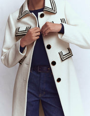 Pocket Detail Coat-Ivory / Boden Discount