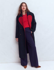 Cocoon Wool Coat-Navy Heart / Boden